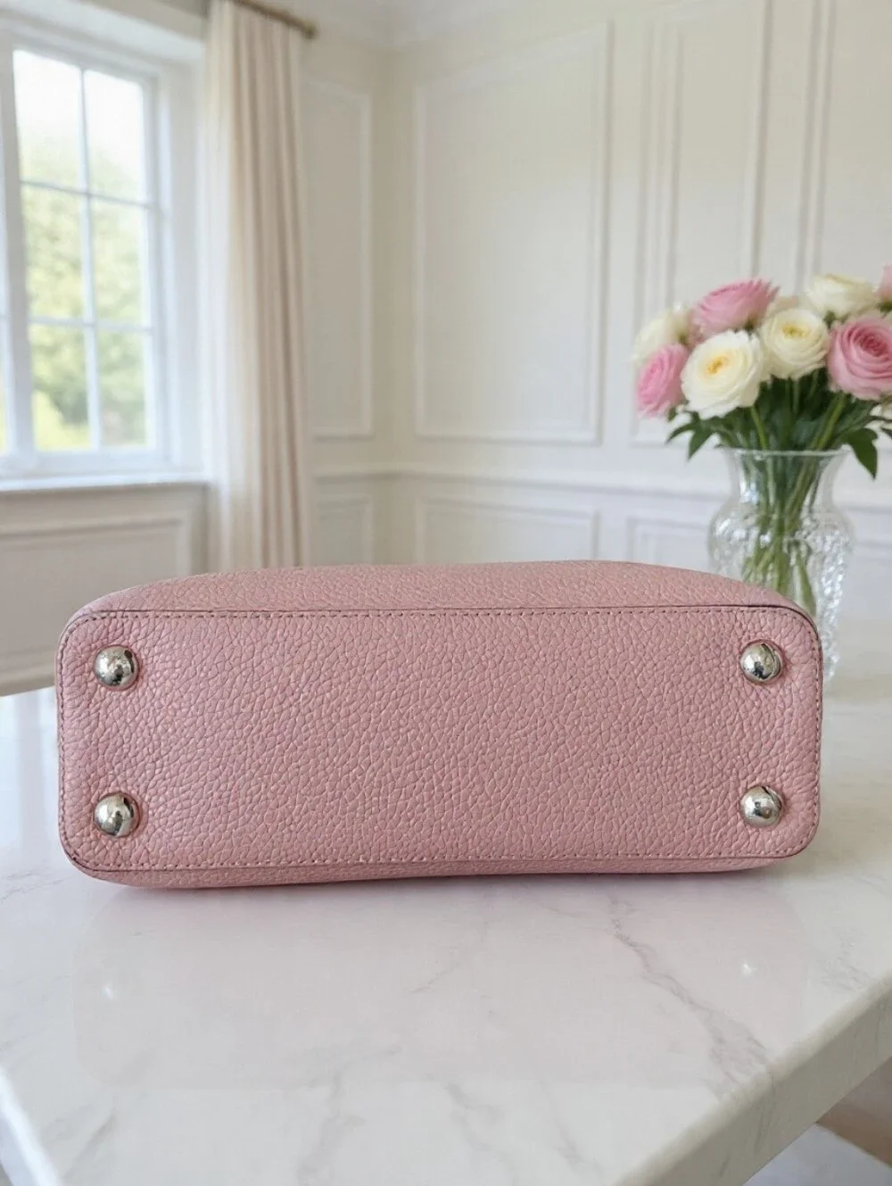 Louis Vuitton Capucines BB Magnolia Pink Taurillon Leather Silver HW 💕 EUC
